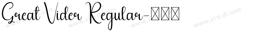 Great Vider Regular字体转换